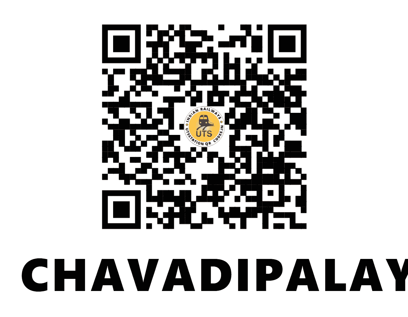 UTS QR Code for CHAVADIPALAYAM - CVD - SR (TAMIL NADU)
